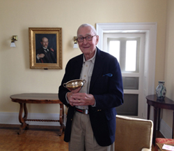 Robert Blegen visits the Blegen Library