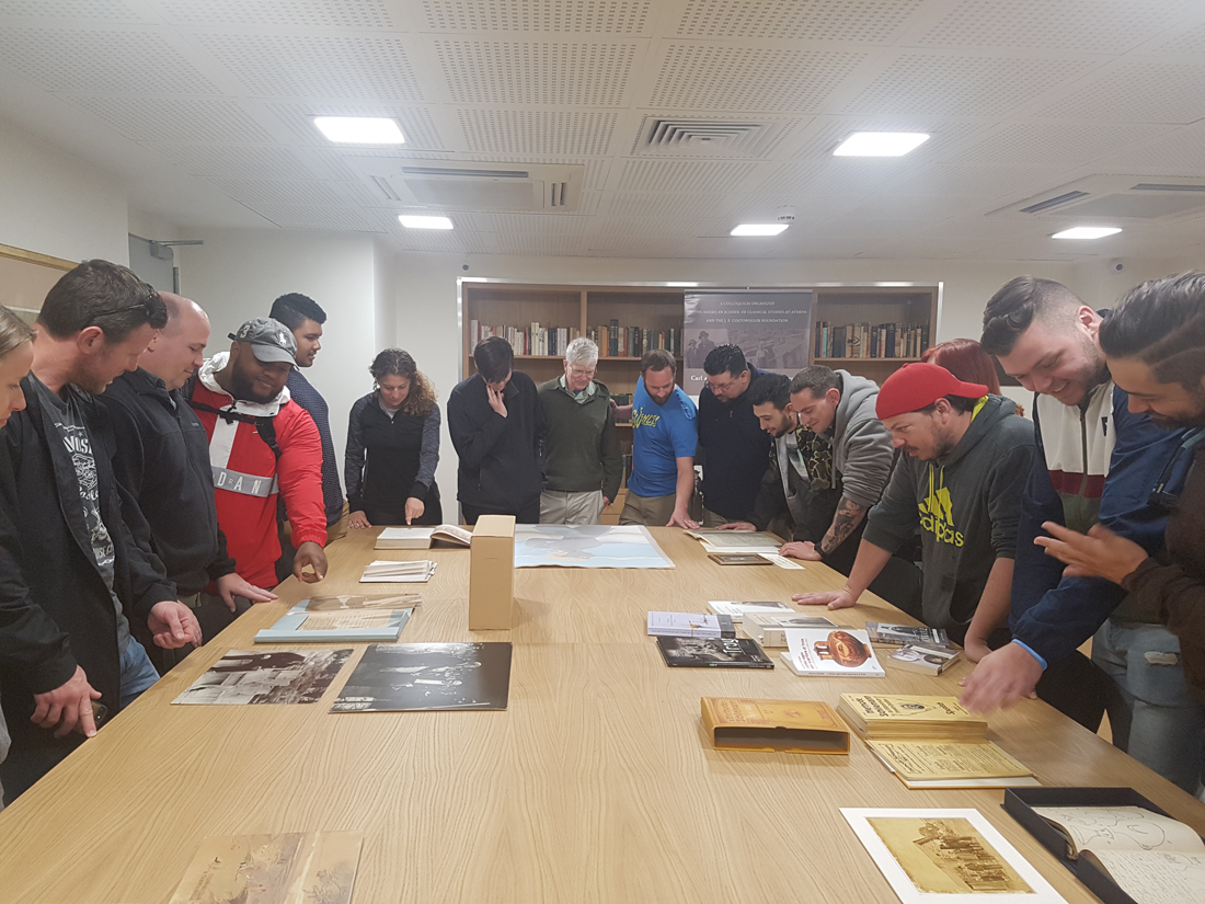 War Veterans from Stockton University at the School’s Archives